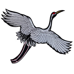 Kraanvogel Ibis Witte Reiger Strijk Embleem Patch