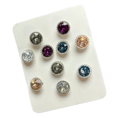 Pin Broche Steek Knopen Pin Set Diamant Vijf Kleuren