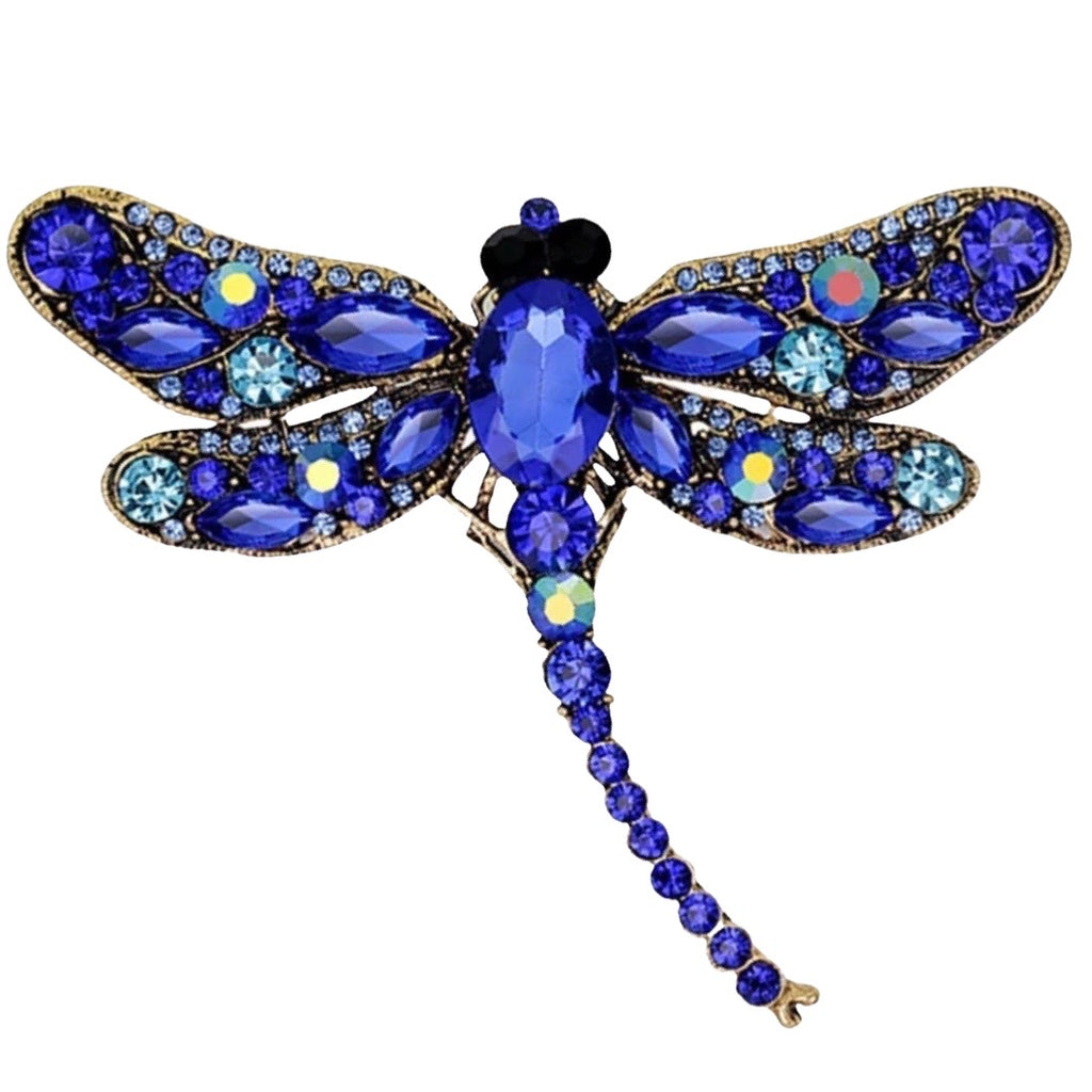 Broche Sierspeld Libelle Dragonfly Blauw