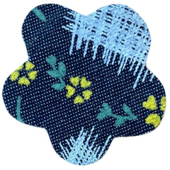 Bloem Denim Spijkerstof Strijk Embleem Patch Geel