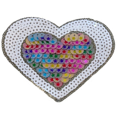 Hart Paillette Op Naai Patch