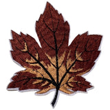 Herfstblad Herfst Blad Strijk Embleem Patch Bruin