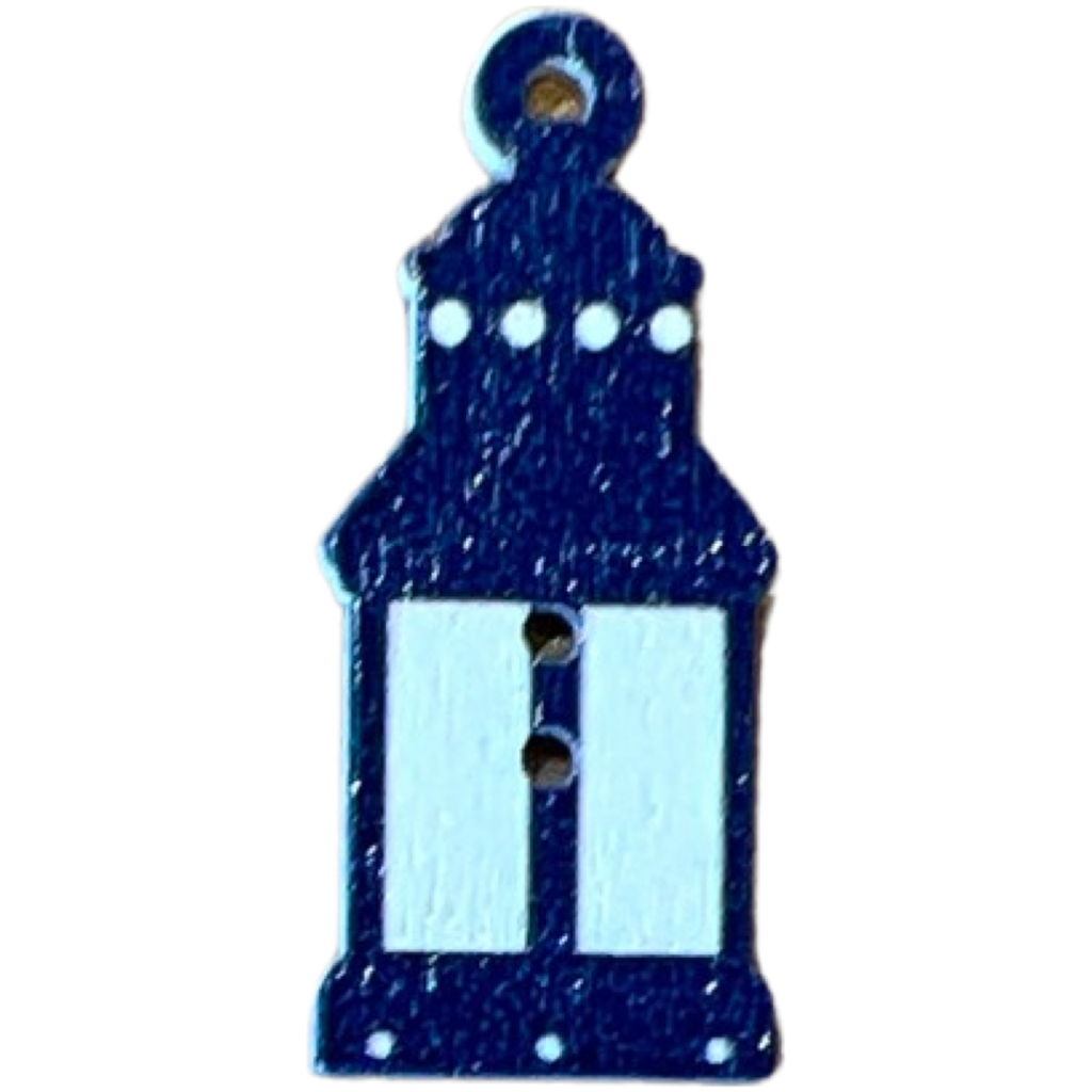 Houten opnaai knoop in lantaarn vorm – nautical button