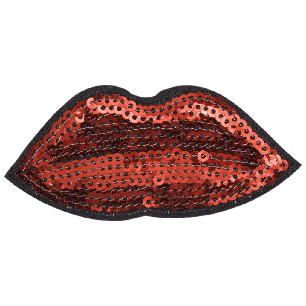 Mond Pailletten Lippen Strijk Embleem Patch – Iron-On Mond Pailletten Lippen Strijk Embleem Patch – Iron-On