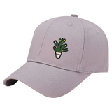 Cactus In Pot Met Vruchten op een grijze cap