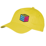 Rubik Kubus Strijk Embleem Patch o peen gele cap