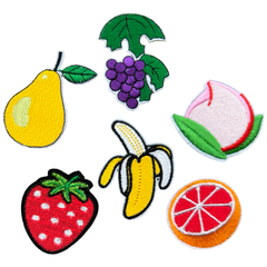 Fruit Strijk Embleem Patch Set A 6 stuks