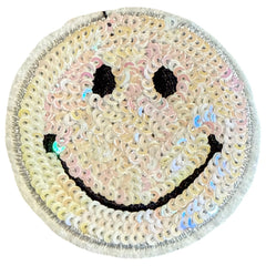 Smiley Strijk Patch Sequin Iron On