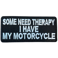 Strijkpatch Some Need Therapy – Motorcycle Iron-On Patch