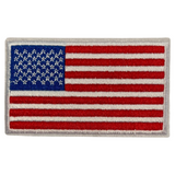 Geborduurde USA vlag patch – Stars & Stripes iron-on embleem