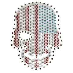 Doodskop Skull Strijk Applicatie Metaal Look