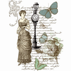 Vintage Lady 1 Strijk Applicatie