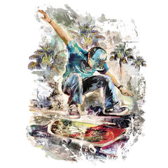 Skater Skateboarder Skateboarding XXL Strijk Applicatie