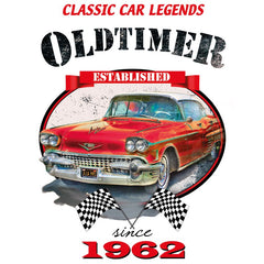Auto Vintage Red Oldtimer Classic Car Strijk Applicatie
