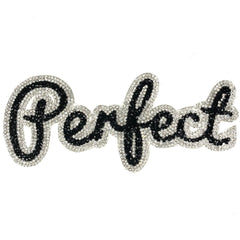 Perfect Tekst Strass Strijk Embleem Patch