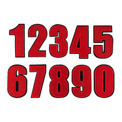 Cijfers 0 Tot En Met 9 Strijk Patches Rood Zwart