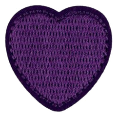 Hart Hartje Strijk Embleem Patch Applicatie Paars Medium