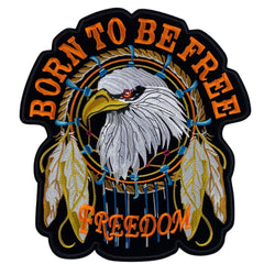 Born To Be Free Freedom Tekst Strijk Embleem Patch Large