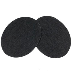 Knie Elleboog Strijk Stukken Lappen Patches Jeans Zwart