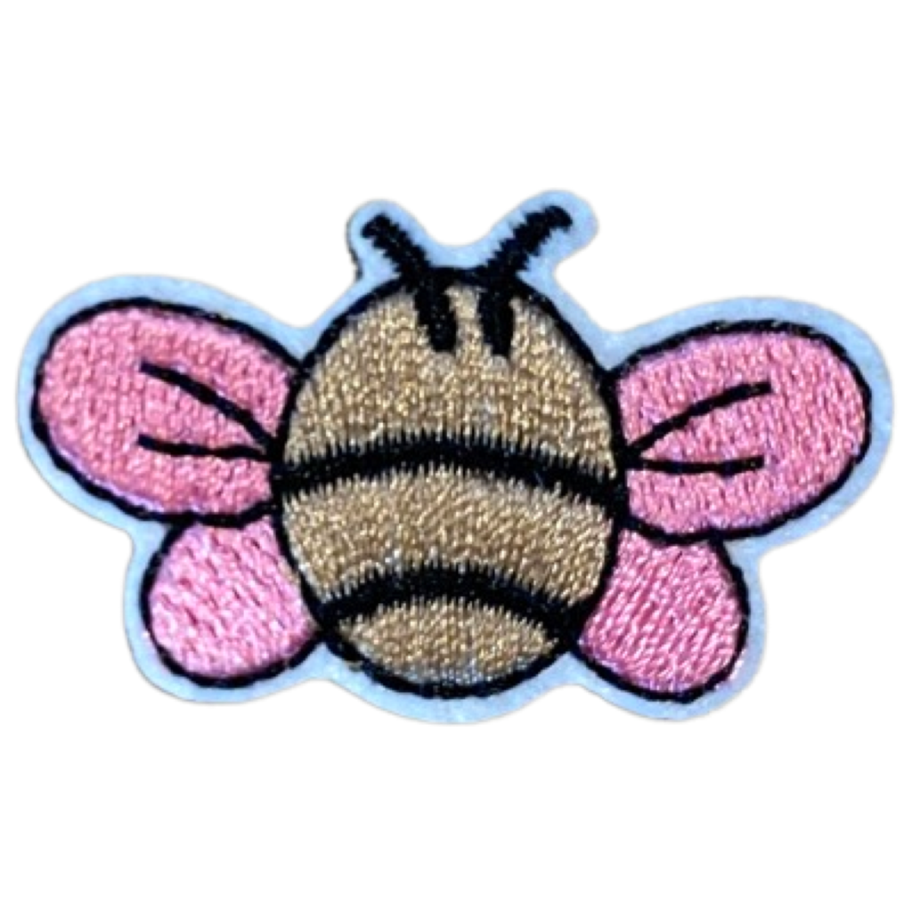 Bij Bijen Bijtje Strijk Embleem Patch Roze