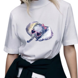 Olifant Fashion Strijk Applicatie op een wit t-shirt
