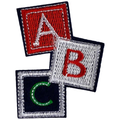 ABC Blokken Strijk Embleem Patch