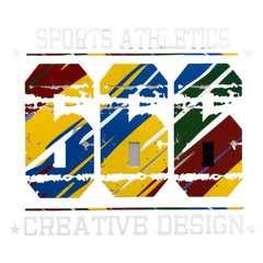 Sports Athletics 666 Full Color Strijk Applicatie