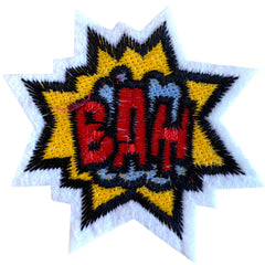 Bam Tekst Tekstwolk Comic StyleStrijk Embleem Patch
