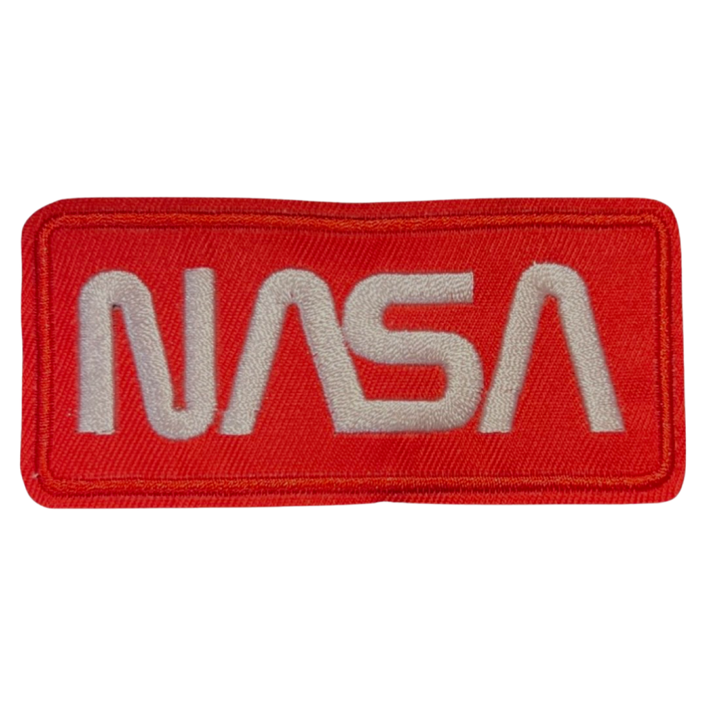 Nasa Tekst Embleem Strijk Patch Rood Wit