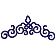 Venetiaans Kant Sequins Cosplay Strijk Applicatie Patch Blauw Goud