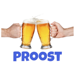 Full Color Strijk Applicatie Small Bier Glazen Bierpull Proost Tekst
