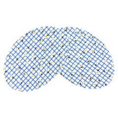 Knie Elleboog Strijk Stukken Patches Licht Blauw Geruit Wit Bloemetje