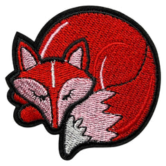 Vos Strijk Embleem Patch Rood Roze