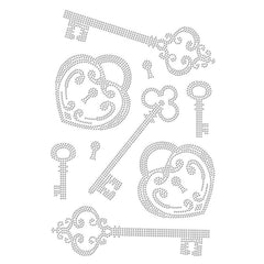Sleutel Slot Strass Applicatie