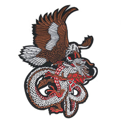 Adelaar Eagle Arend Draak In Gevecht XXL Strijk Embleem Patch