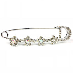 Broche Speld Letter D Strass Bloemen