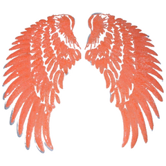 Vleugel Engel Paillette Vleugels XXL Strijk Embleem Patch Set Oranje