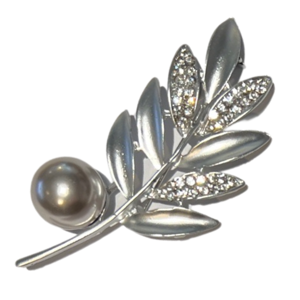 Broche Sierspeld Tak Parel Zilver