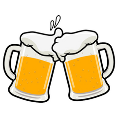Full Color Strijk Applicatie Small Bier Bierglas Bierpull Schuimkraag