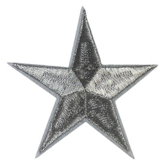 Ster Star Strijk Embleem Patch Zilver