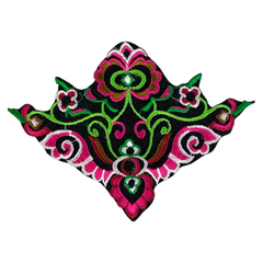 Lychee Bloemen Strijk Embleem Patch Roze Groen