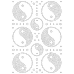 Yin Yang Strass Strijk Applicatie
