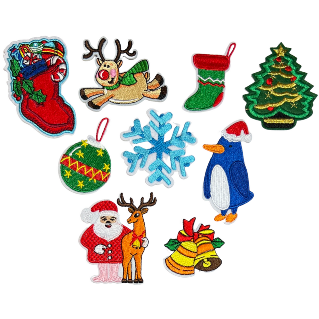 36 STKS Kerst Opstrijkbare Transfers Stof Patch Geborduurde 36 STKS Kerst Opstrijkbare Transfers Stof Patch Geborduurde