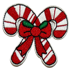 Kerst Zuurstok Candy Cane  Strijk Embleem Patch S