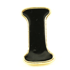 Zwarte Letter I Emaille Pin