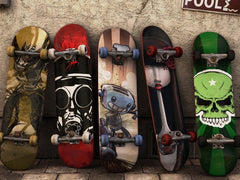 Skater Skateboard  Strijk Applicatie Airbrush L